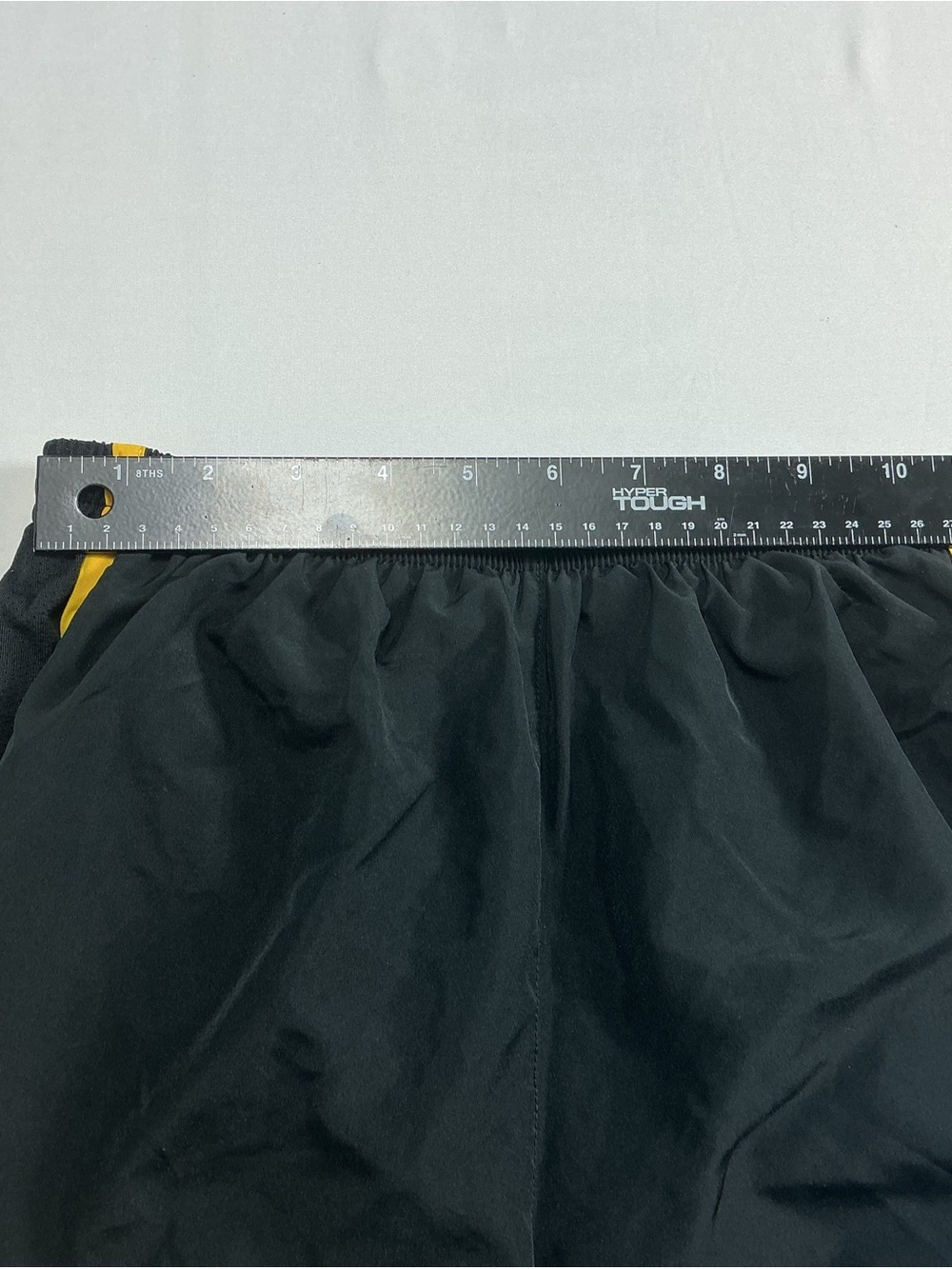 Nike Black Athletic Shorts with Yellow Trim - Picture 4 of 5